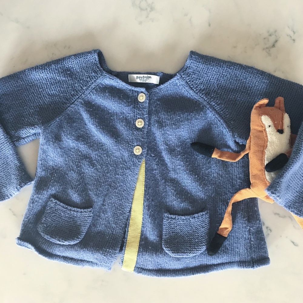 Baby Boden Knit Pocket Cardigan 12-18m
